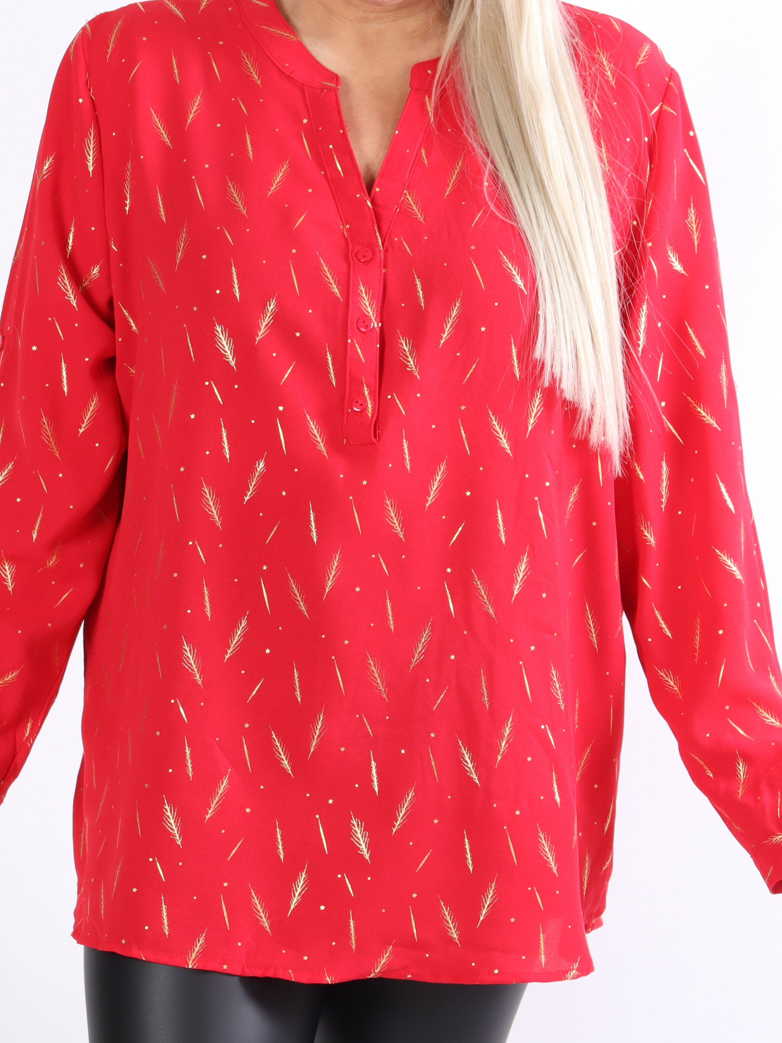 Lina - Fin skjorte med gulddetaljer